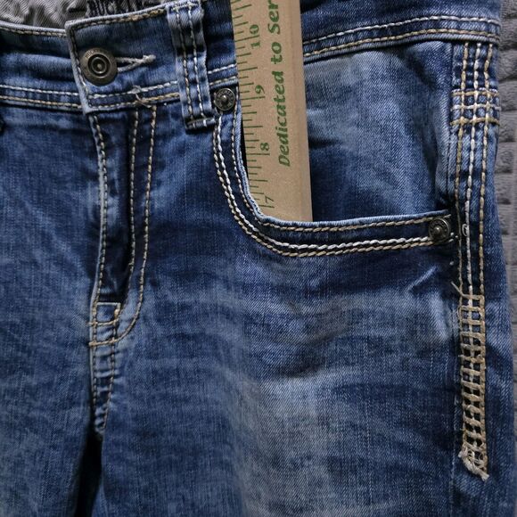 Buckle Black No3 Jeans 32x32 Y2K Mens Acid Wash Low Rise Stretch Grunge Rock VTG - Picture 8 of 16